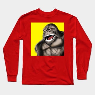 the gorilla in the skull island kaiju Long Sleeve T-Shirt